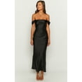 thumbnail image 2 of Ella Black Off Shoulder Formal Maxi Dress-S-Black, 2 of 5