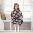 thumbnail image 7 of FORMRS Wearable Blanket Hoodie with Sleeves for Kids Cozy Flannel Sweatshirt, Colorful Candies, 7 of 7