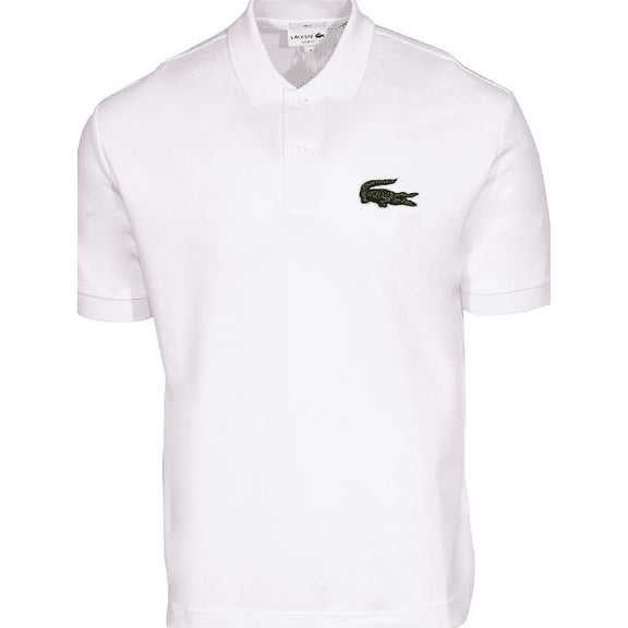 Lacoste Original Loose Fit 80's Croc Unisex Polos Size M, Color: White