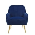 thumbnail image 6 of Syngar Velvet Accent Chair, Modern Vanity Chair, Upholstered Leisure Chair, Home Arm Chair, Office Task Chair, Navy, 6 of 10