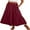 03-Wine Red, variant on Summer Maxi Skirt for Women Boho Lightweight Flowy Tiered Long Beach Skirts with Pockets Brown Flower M