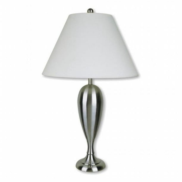 ORE International Lampe de Table en Métal 6233SN, Nickel Satiné
