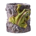 thumbnail image 1 of Maceta con estatua de rana para decoración de escritorio, versátil, 9 x 3,9 pulgadas Estilo B, 1 of 8