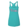 thumbnail image 2 of Wild Bobby, Fighter Breast Cancer Survivor, Breast Cancer Awareness, Women Tri-Blend Racerback Tank Top, Tahiti Blue, X-Large, 2 of 5