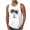 thumbnail image 2 of HOMADLES A Shirts Undershirts for Men Gym Print Stretch Sleeveless Tops White L, 2 of 5