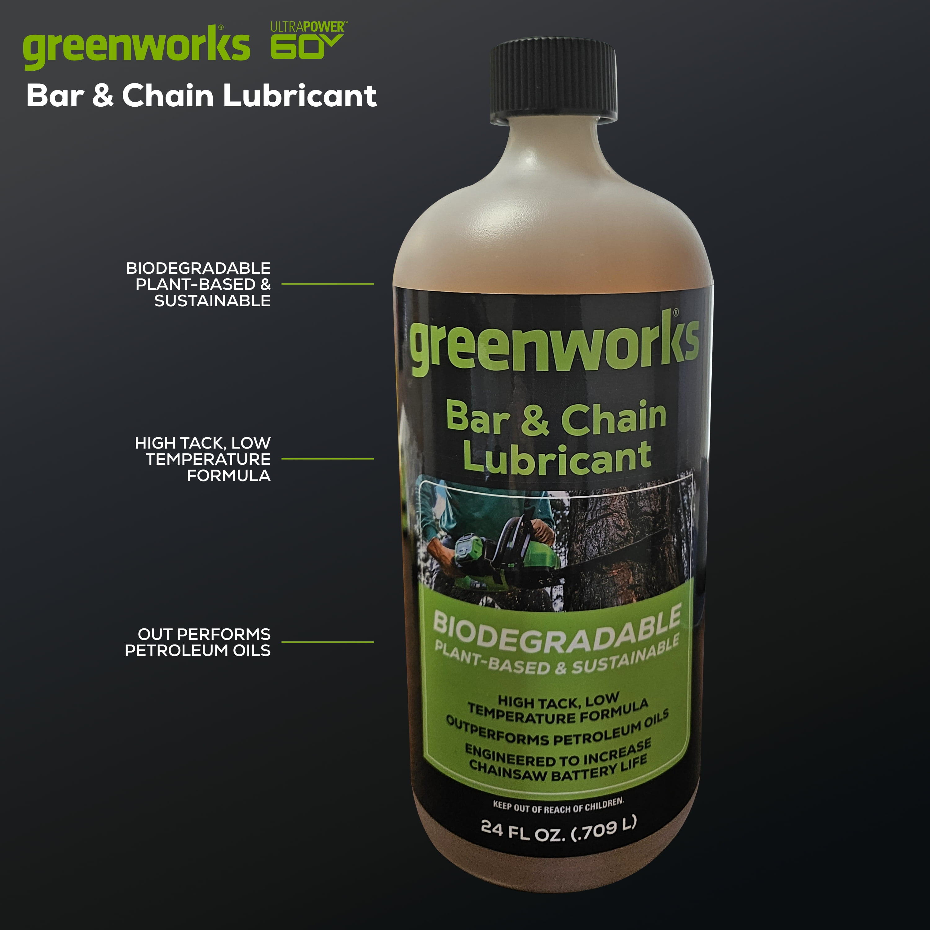 Greenworks Bar Chain Lubricant 24 oz .709 L 2993102 Walmart
