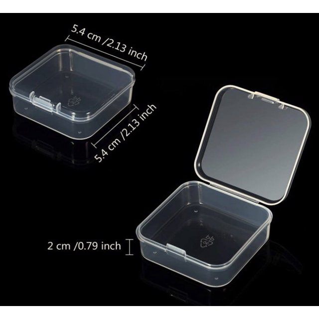 6 Pieces Plastic Storage Box Packaging Storage Box Accessories Organizer Container Household Small Size Jewelry Case Organization Tool