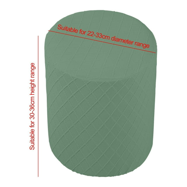 Xingzhi Housses Extensibles Rondes pour Ottoman Repose-Pieds Housse de Canapé Tabouret Argent Gris Vert