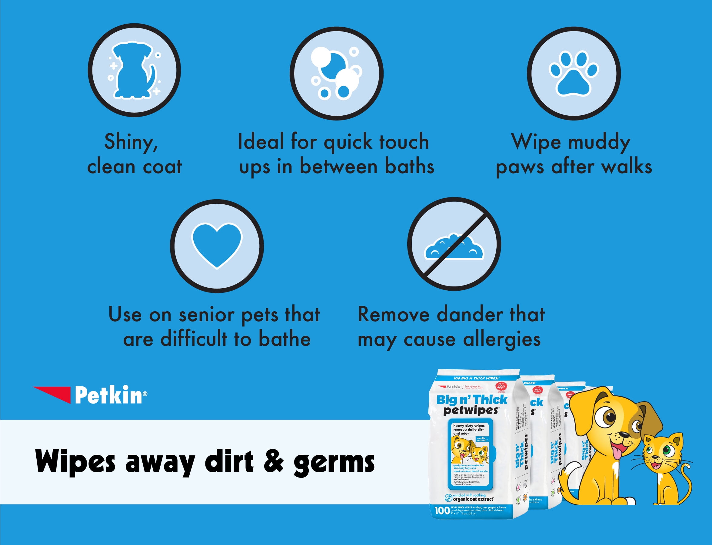 Lingettes Épaisses pour Animaux de Compagnie