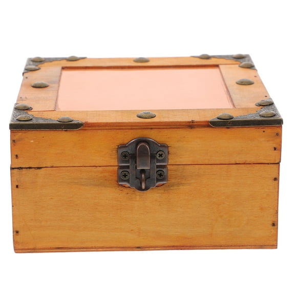 Masteelf Wooden Treasure Box Christmas Candy Box Vintage Trinket Box Jewelry Containers Holder Keepsake Box Cookie Treat Boxes Ring Box Xmas Party Favors Table Decorations