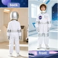 thumbnail image 6 of Marendyee Astronaut Costume for Kids Space Suit Cosmos Themed Role-Play Dress-Up for Toddlers with Helmet Accessories Clothes Career Day Cosplay for Children 6T 5-6Yreas, 6 of 18