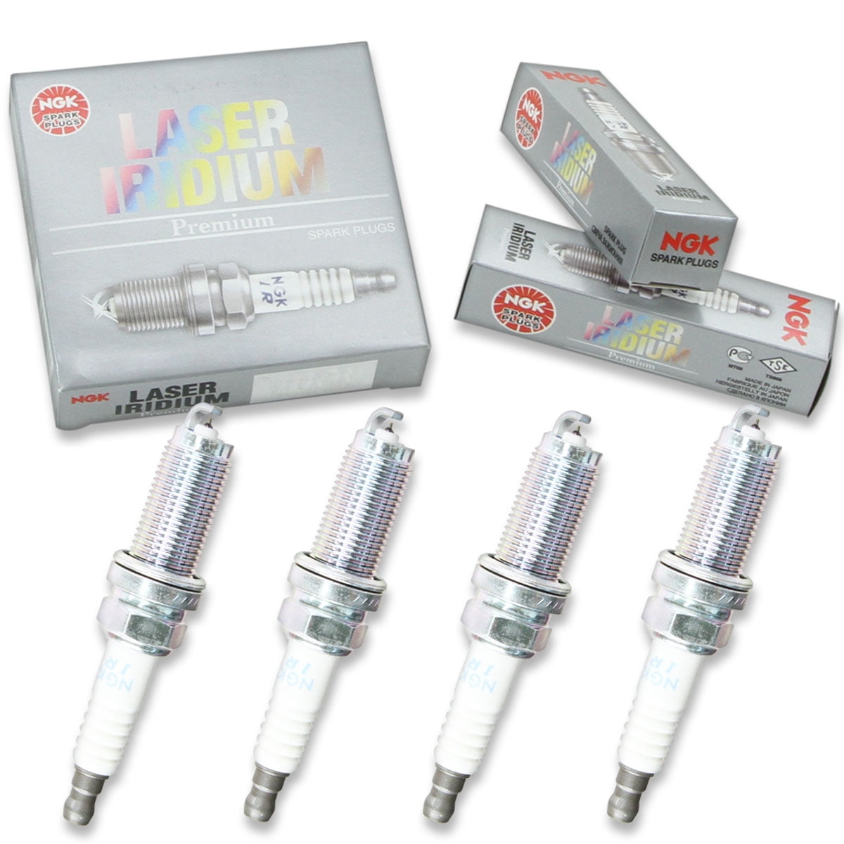 4 pc NGK 3656 Laser Iridium Spark Plugs for 9745 KL6RTI MN158596 Ignition Wire Secondary