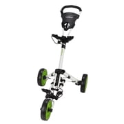 Caddymatic Golf X-Lite One-Click Folding Pull/Push Golf Cart White/Green