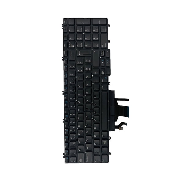 Teclado Portugués Diseño Laptops Portátiles Cuadernos Retroiluminado Escribir Partes de teclado multifuncional incorporado Reemplazo para Dell 7730 7530 Noticed EL006029-00B