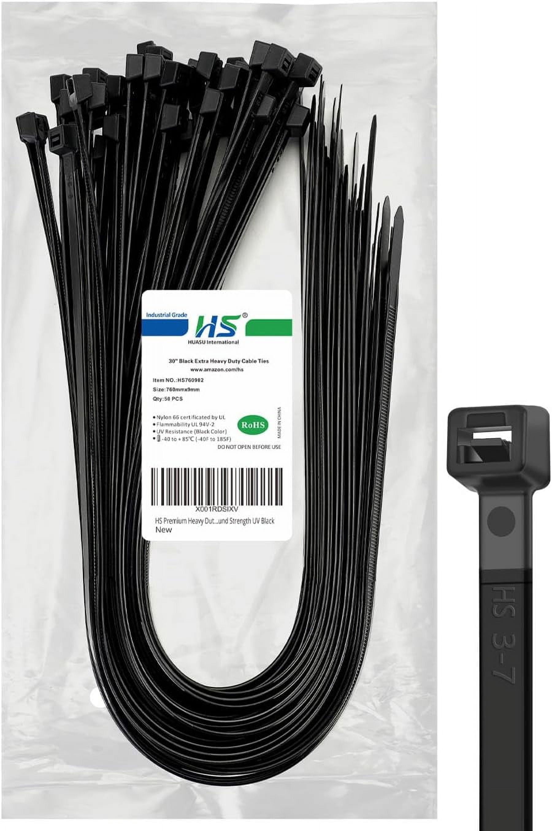shiyou-Long Zip Ties Heavy Duty 30 Inch Zap Straps UV Resistant