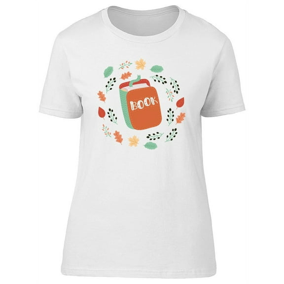 Autumn Book Doodles T-Shirt Women -Image by Shutterstock, Female Large