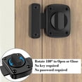 thumbnail image 4 of (Black, 55mm) Latch Bathroom Door Window Cabinet Swivel Latch Security Lock & Toilet Brushed Latch Lock, 4 of 5