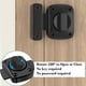 thumbnail image 4 of (Black, 55mm) Latch Bathroom Door Window Cabinet Swivel Latch Security Lock & Toilet Brushed Latch Lock, 4 of 5