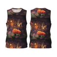 thumbnail image 2 of Gaeub Butterfly Sitting on a Flower Men's Mesh Basketball Jersey, Quick-Drying Sleeveless Top S-4XL, Loose Muscle Tank Top -XX-Large, 2 of 9