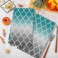 thumbnail image 5 of Dish Towels, Teal Green and Gray Ombre Gradient Absorbent Kitchen Towels 2 PCS, Morocco Pattern Microfiber Hand Towels Dish Cloths Tea Towels for Home&nbsp;Bathroom Cleaning Drying,18X28-Inch,, 5 of 9