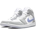 thumbnail image 2 of Women's Air Jordan 1 Mid White/Aluminum-Wolf Grey (BQ6472 105) - 7.5, 2 of 5
