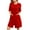 Red-2, variant on JIUKE Womens Zipper Front Housecoats Short Sleeve Crew Neck Bathrobes Loungewear Nightgown with Pockets XL