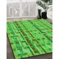 thumbnail image 2 of Ahgly Company Indoor Round Patterned Dark Lime Green Area Rugs, 5' Round, 2 of 6