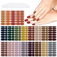 thumbnail image 1 of YECIRALA 20 hojas, 280 piezas de pegatinas de esmalte de uñas de otoño, envolturas completas, tiras de uñas de gel marrón y naranja, tiras de esmalte de uñas, pegatinas de gel para envolturas de arte, 1 of 5