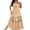 Khaki, variant on CIENVNSTG Women's 2026 Summer Short Sleeves Boho Floral Print Square Neck Beach Casual Flowy Long Maxi Dress Loose Vacation Sundress Khaki L