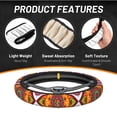thumbnail image 2 of XMXT Vintage Ethnic Seamless Prints Steering Wheel Cover, Elastic Non-Slip Universal Fit Car Decor Accessories Protector for Auto SUV Trucks, 2 of 8