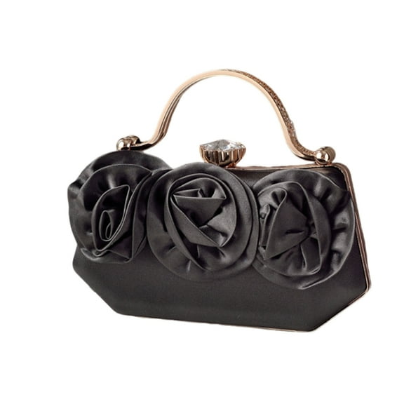Giaone Women Luxurious Silk Flower Clutch Evening Handbag Purse for Banquets and Party