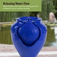 thumbnail image 4 of Pure Garden Jar Water Fountain – Indoor or Outdoor Water Feature with Electric Pump and LED Lights by Pure Garden (Cobalt Blue), 4 of 8