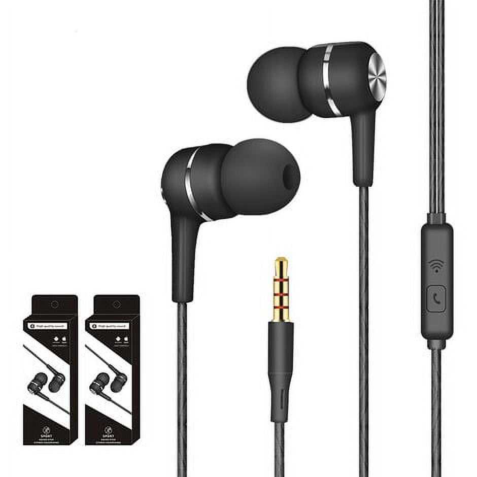 Intra-auricular headphones compatible with noise reduction: Insulating earbud headphones (black)