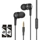 thumbnail image 2 of Auriculares intrauditivos compatibles con cancelación de ruido: auriculares con tapón para los oídos aislantes (negros), 2 of 5