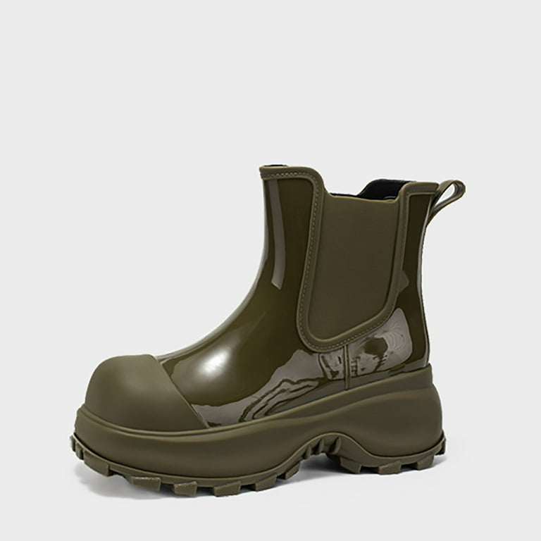 SHENGSI Women s Outer Water Shoes Non slip Water Boots Kitchen Work Car Wash Lady Shoes Punk Snow Boots Women Non Slip Fleece Socks Inside Rain Boots Outdoor Rubber Water Shoes Walmart