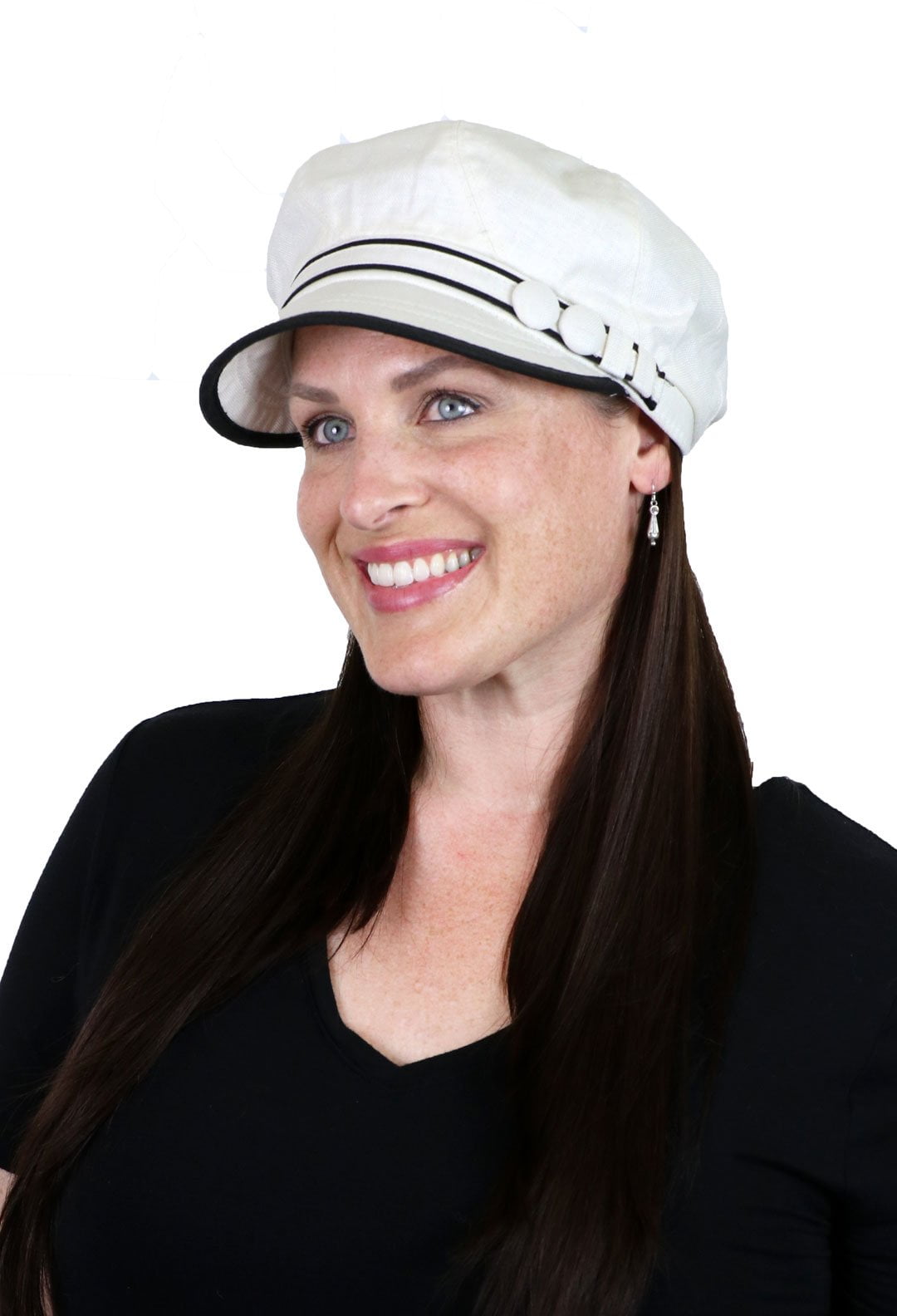 Hats Scarves More Newsboy Cap For Women Summer Hats Chemo Headwear Ladies Nautical Cabbie Head Coverings Catalina White Walmart Com Walmart Com