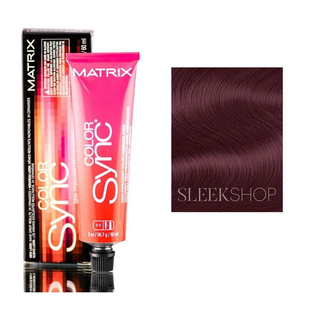 Matrix Color Sync Demi-Permanent Haircolor, 4RB, Dark Brown Red Brown, Pack of 1 w/ Sleek Teasing Comb Matrix Color Sync Demi-Permanent Haircolor, 4RB, Dark Brown Red Brown, Pack of 1 w/ Sleek Teasing Comb