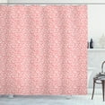 thumbnail image 1 of Ambesonne Leaves Shower Curtain, Ornamental Exotic Leaves, 69"Wx84"L, Coral and White, 1 of 3