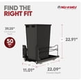 thumbnail image 3 of Rev-A-Shelf 53WC-1550SCDM-118 50 Qt Pullout Waste Container Trashcan, Black, 3 of 9