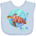 thumbnail image 3 of Inktastic Fort Lauderdale, Florida Swimming Sea Turtle with Bubbles Boys or Girls Baby Bib, 3 of 4