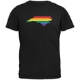 thumbnail image 1 of North Carolina LGBT Gay Pride Rainbow Black Adult T-Shirt, 1 of 1