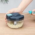 thumbnail image 2 of Multi-Function Manual Food Processors & Chopper with Cover and Handle, Vegetable Chopper Shredder,Suitable for Onions Gingers Peppers Fruits Mincing, 2 of 7