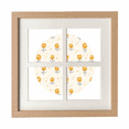 thumbnail image 1 of Cadre Motif Rose Fleur Jaune pour Mur Ou Table avec 4 Ouvertures pour Photos, 1 of 3
