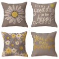 thumbnail image 1 of Set of 4 Throw Pillow Covers You are My Sunshine Yellow Gray Decorative Square 18x18 Inches Pillowcases, 1 of 3