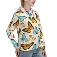 thumbnail image 6 of Cauagu Butterflies for Women's Hooded Sweatshirts Pullover Hoodie for Women Fall Workout Sweat Long Sleeve Preppy Sweatshirts-Large, 6 of 7