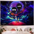 thumbnail image 3 of RV Tapiz de anime para dormitorio, colorido tapiz de galaxia y luna Rojo Verde, 3 of 5