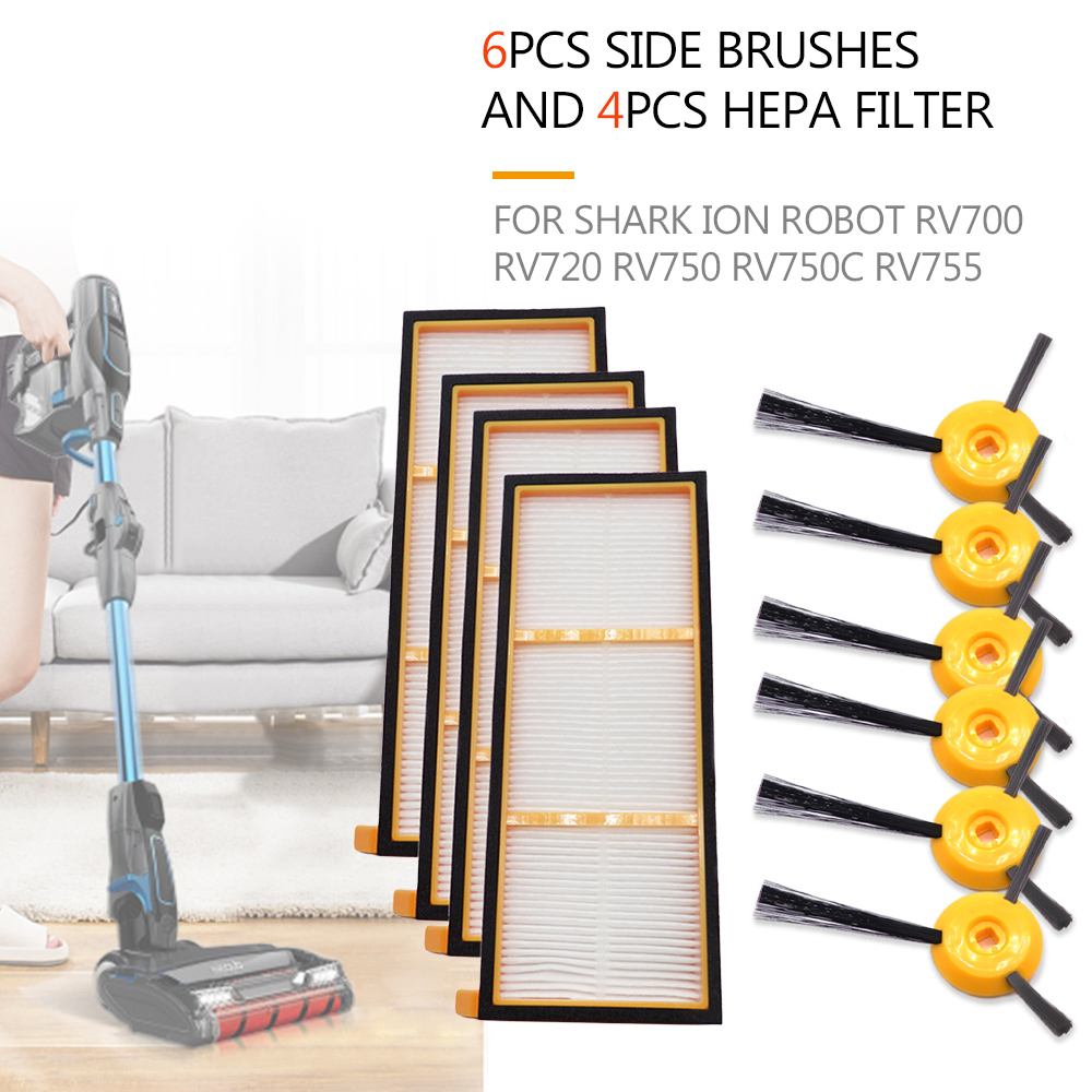CAIJIEXI Side Brush Replacement Kit for Shark ION Robot RV700_N RV750_N