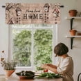 thumbnail image 6 of Sweet Home Rod Pocket Curtain Valance, Western Stars Bird Houses Brown Wooden Grain Farmhouse Window Valance for Living Room, Bedroom, Kitchen 42"W x 18"L, 6 of 9