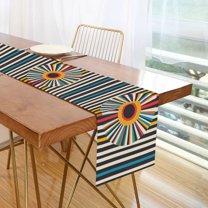 Yayeee Table Runner 70 inches Long Home Kitchen Dinning Party Decoration, Geometric Stripes