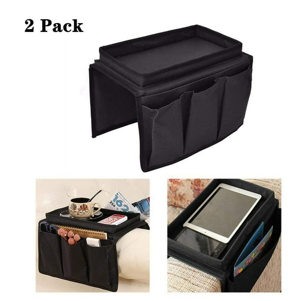 2PCS Armchair Caddy Couch Arm Pocket Sofa Arm Rest Organizer